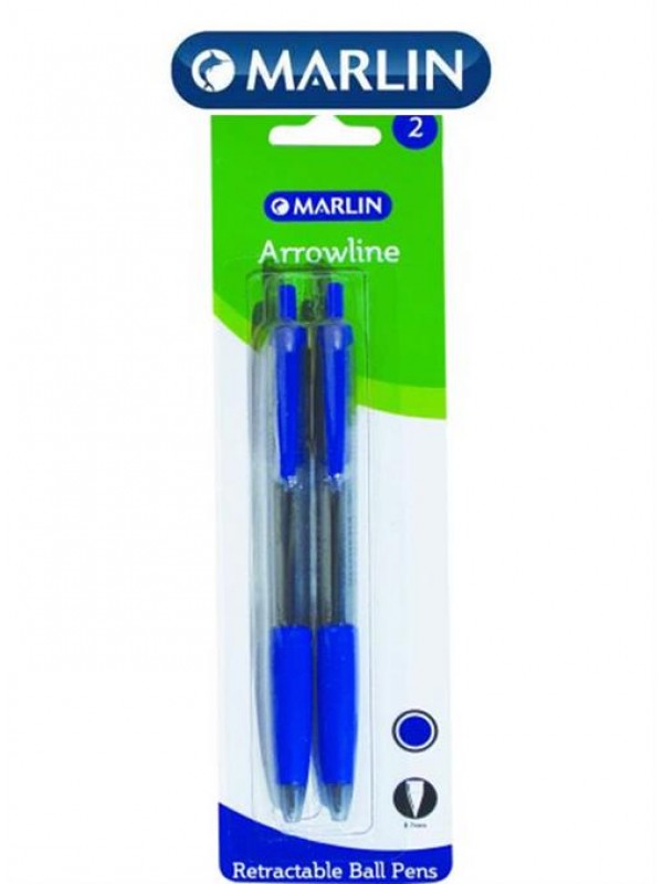 Marlin Arrowline Retractable Pens 2 Blue