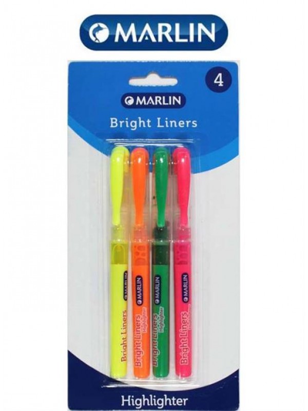 Marlin Bright Liners Pen Type Highlighters