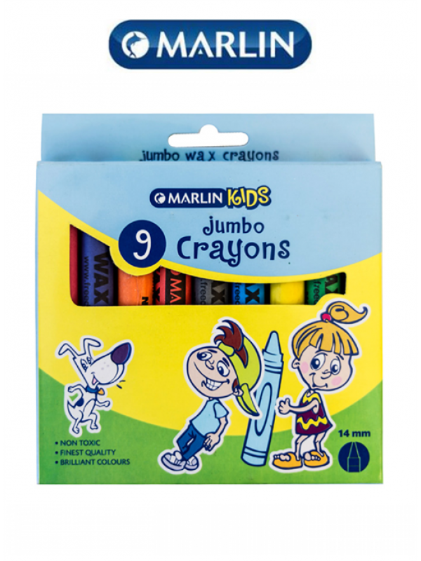 Marlin Kids Jumbo Wax Crayons 14mm