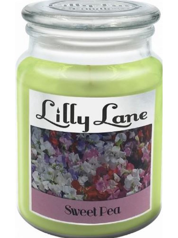 Lilly Lane Sweet Pea Scented Candle Large Lidded