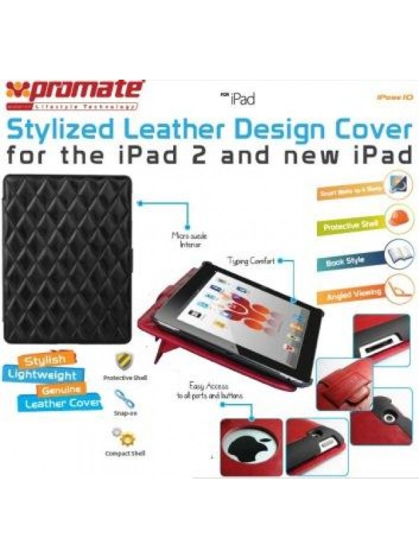 Promate iPose.10 Protective leather case with
