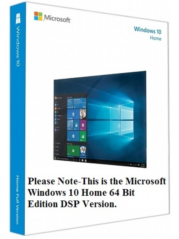 Microsoft Windows 10 Home 64 Bit Edition