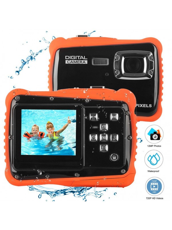 LCD Display Waterproof Action Camera - Red