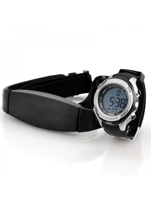 Heart Rate Monitor Watch w/ Chest Belt
