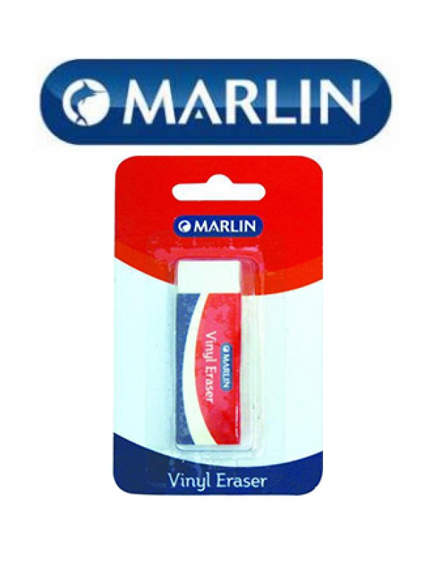 Marlin Vinyl Eraser 60 X 20 X 10mm Single Blister