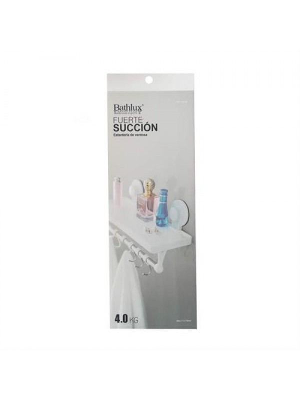 Bathlux Shelf With Hanging Rack With Suction Cup