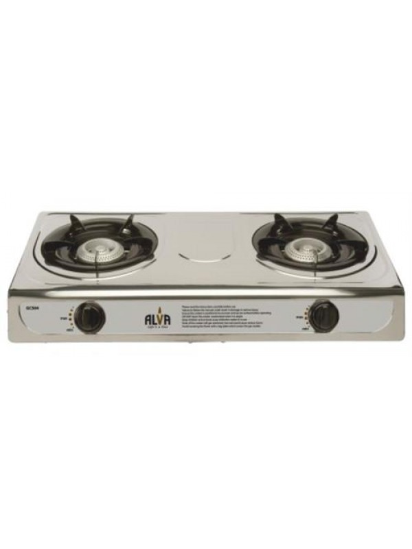 Alva Stainless Steel Two Plate Gas Stove Retail