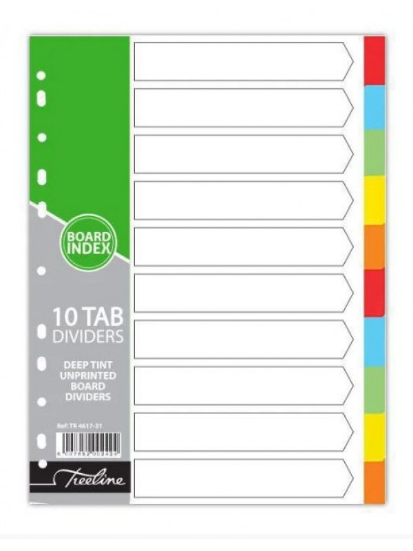 Treeline A4 File Divider Board Tab 1